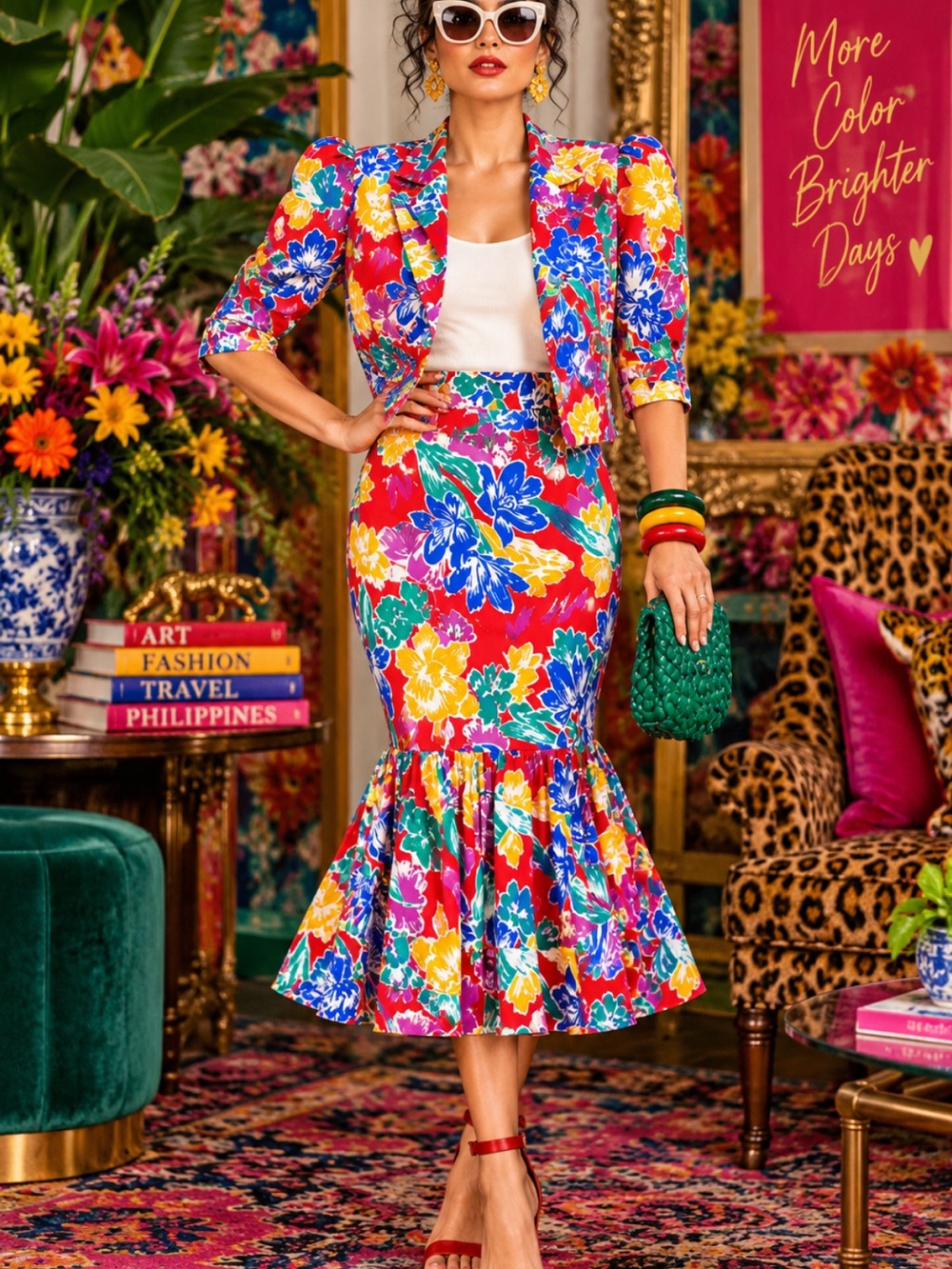 80s VTG Designer Set Maximalist Dopamine Dressing Resortwear Eclectic